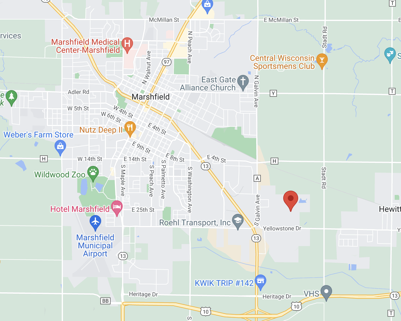 Map of surrounding local businesses